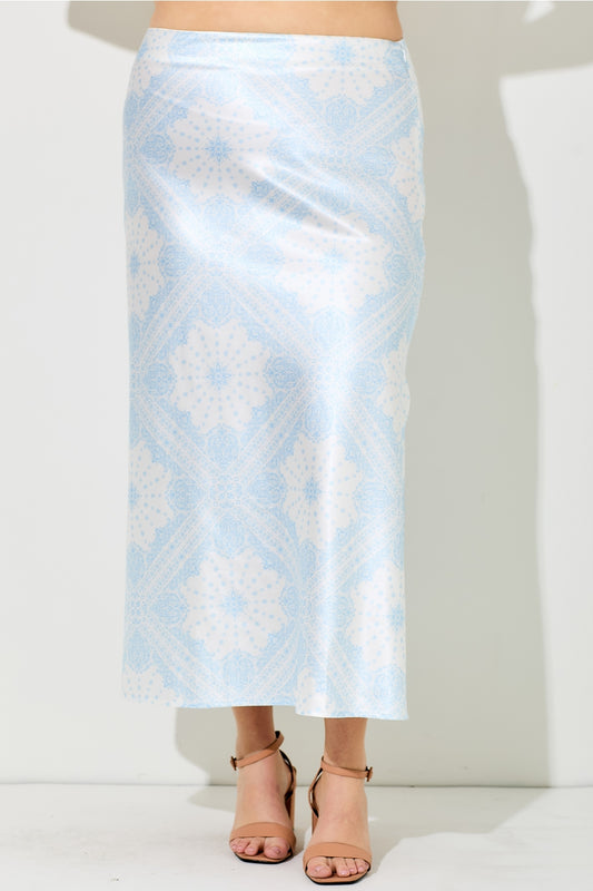 *PRE-ORDER* Bandana Print Satin Skirt